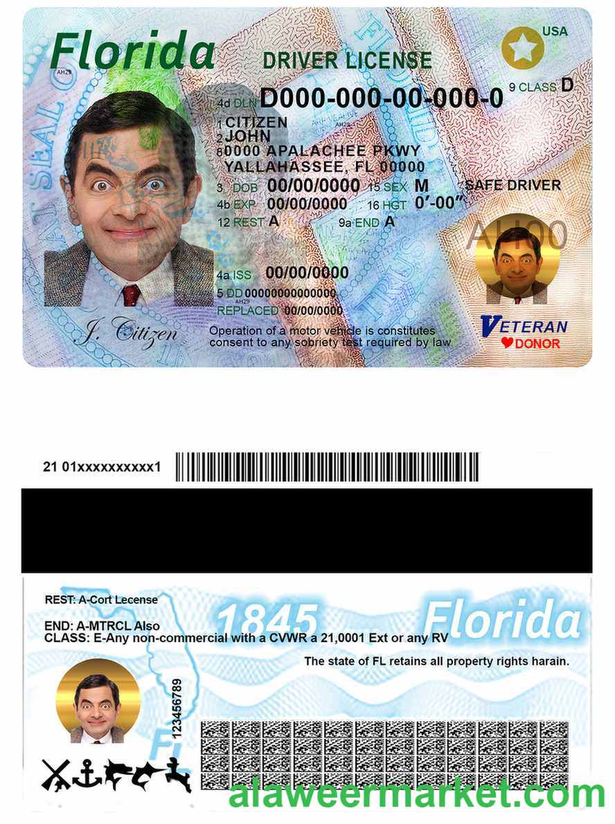 USA Florida driving license